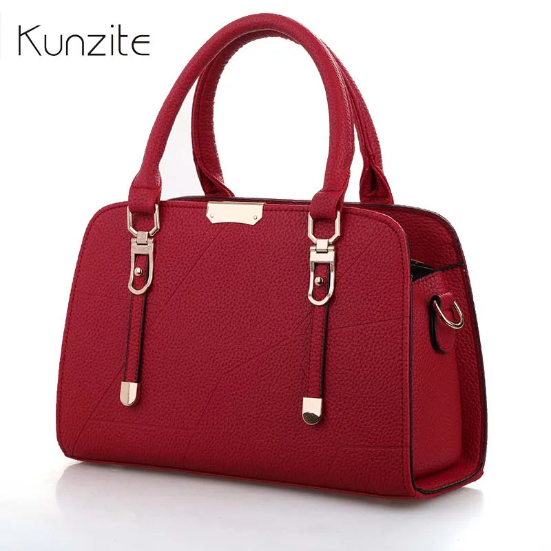 Kunzite New Lady Fashion Luxury Handbags Women Bags Designer PU Leather Shoulder Bags for 2017 Shopping