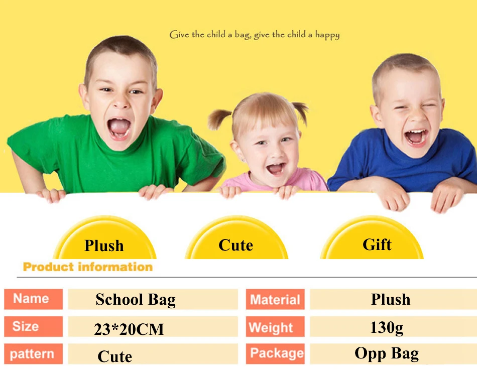 Плюшевые детские рюкзаки с Пчелой, школьная сумка, рюкзак для мальчиков и девочек, детские сумки для детского сада, школьный ранец
