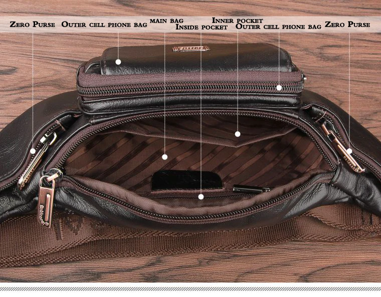 Cheap leather waist bag