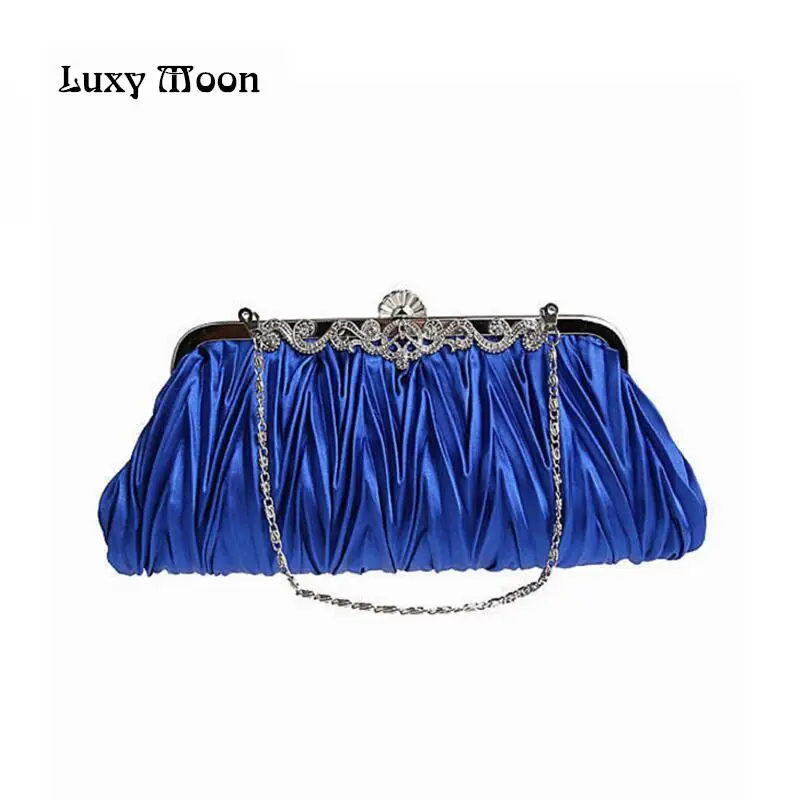 Kopen Nieuwe Hot Selling goedkope clutch koppelingen bolsas vrouwen Satin avondtassen Handtas Wedding Purse White Clutch Bag 7385