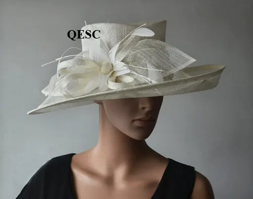 cream wide brim hat