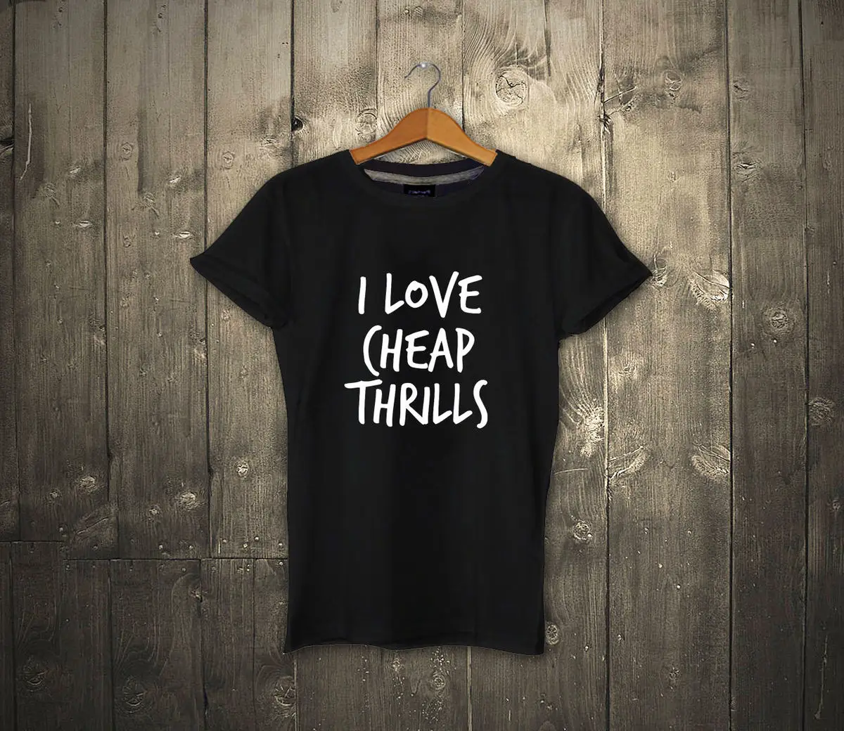 I LOVE дешевая футболка thrills 100% Asia Музыка хлопок унисекс Шон вечерние футболки с
