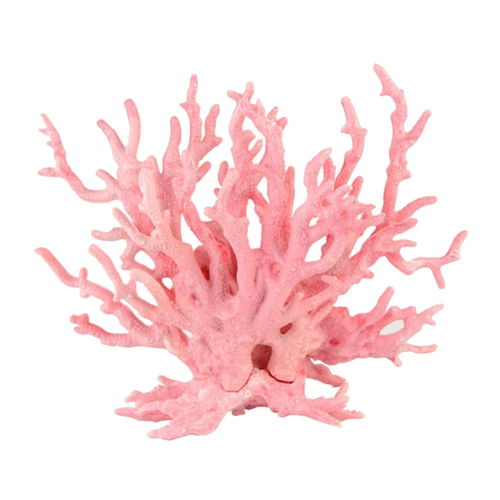 Аквариум для воды ландшафтное программное обеспечение коралловый жесткий аквариум пейзаж аквариумные Аксессуары Украшение имитация воды коралловые сорняки - Цвет: Розовый