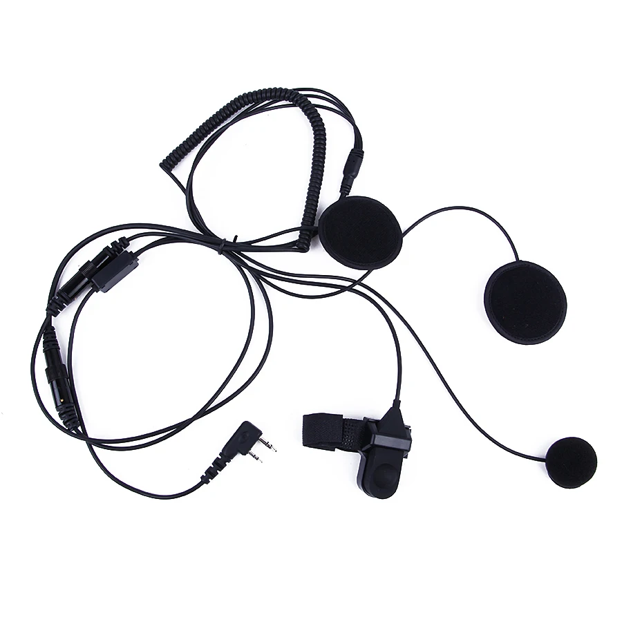 2 pin Finger PTT гарнитура портативной рации мотоциклетный шлем микрофон для Kenwood Baofeng