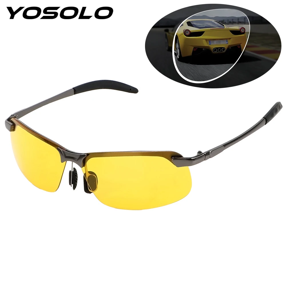 

YOSOLO Night Vision Glasses Sunglasses UV Protection Eyewear Auto Accessories Car Driver Goggles UV400 Driving Glasses