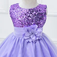 Children Summer Dress Vestidos Birthday Girls Dress Wedding Sequin Sleeveless Princess Dresses For Girls Clothes Kids Clothing