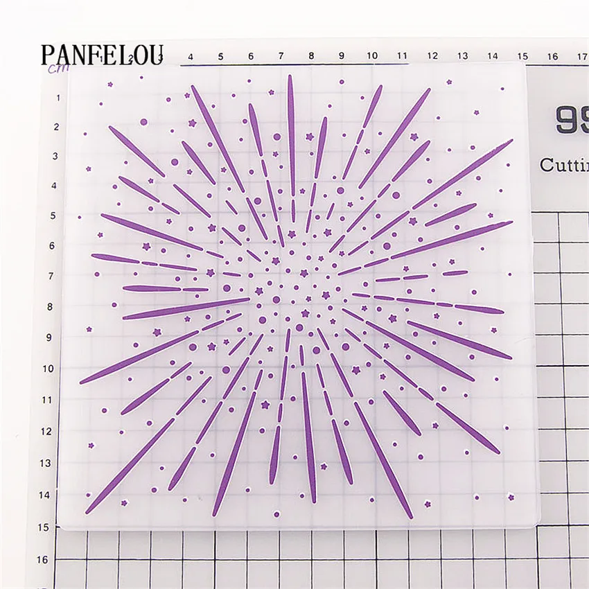 PANFELOU Пасха фейерверк луч папки для тиснения пластик для скрапбукинга DIY шаблон помадка торт фотоальбом открыток