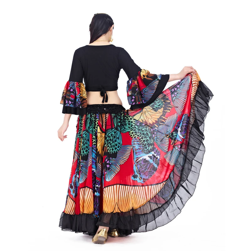 Костюм для танца живота цыганский стиль длинная юбка Цветочная юбка 23 ...
