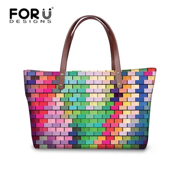 

FORUDESIGNS Colorful Designer Shoulder Bag Lady Large Capacity Tote Bags Women Daily Use Shopping Bag Female Casual Handbag