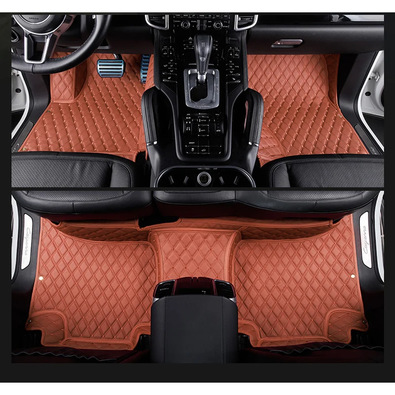 

lsrtw2017 fiber leather car floor mat for porsche cayenne 2002-2019 2018 2017 2016 2015 2014 2013 2012 2011 2010 2009 trunk mat