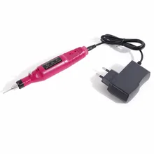 Форма ручки Профессиональная электрическая дрель для ногтей маникюрный набор для полировки ногтей гель отверждения шлифовальный пилка для ногтей 6 бит машина инструмент для дизайна ногтей