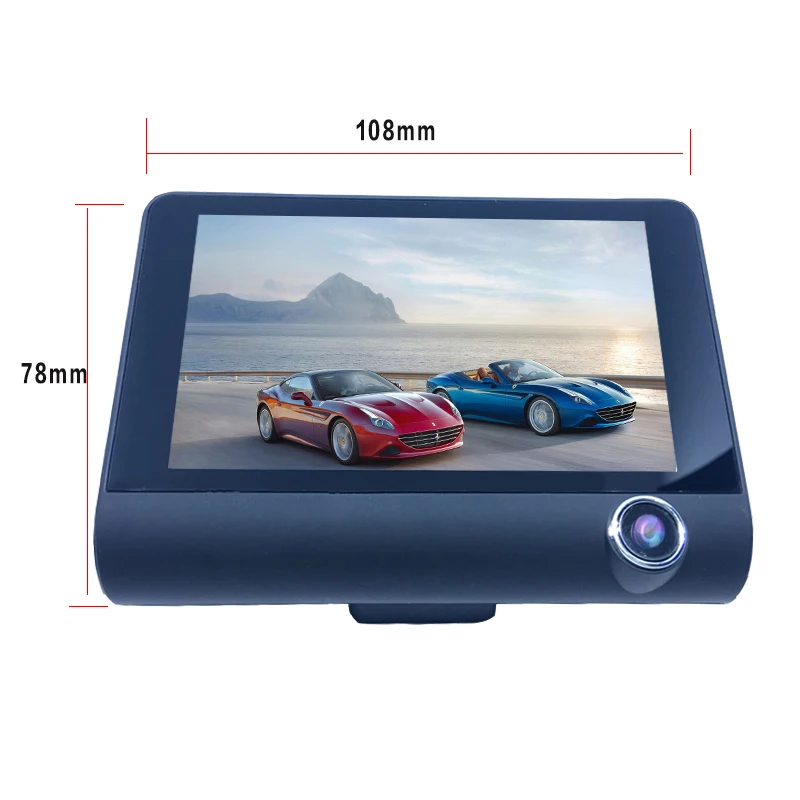 Pluseye 2 в 1 Автомобильный dvr Анти радар детектор 4 0 дюймов 3 объектива g сенсор тире cam