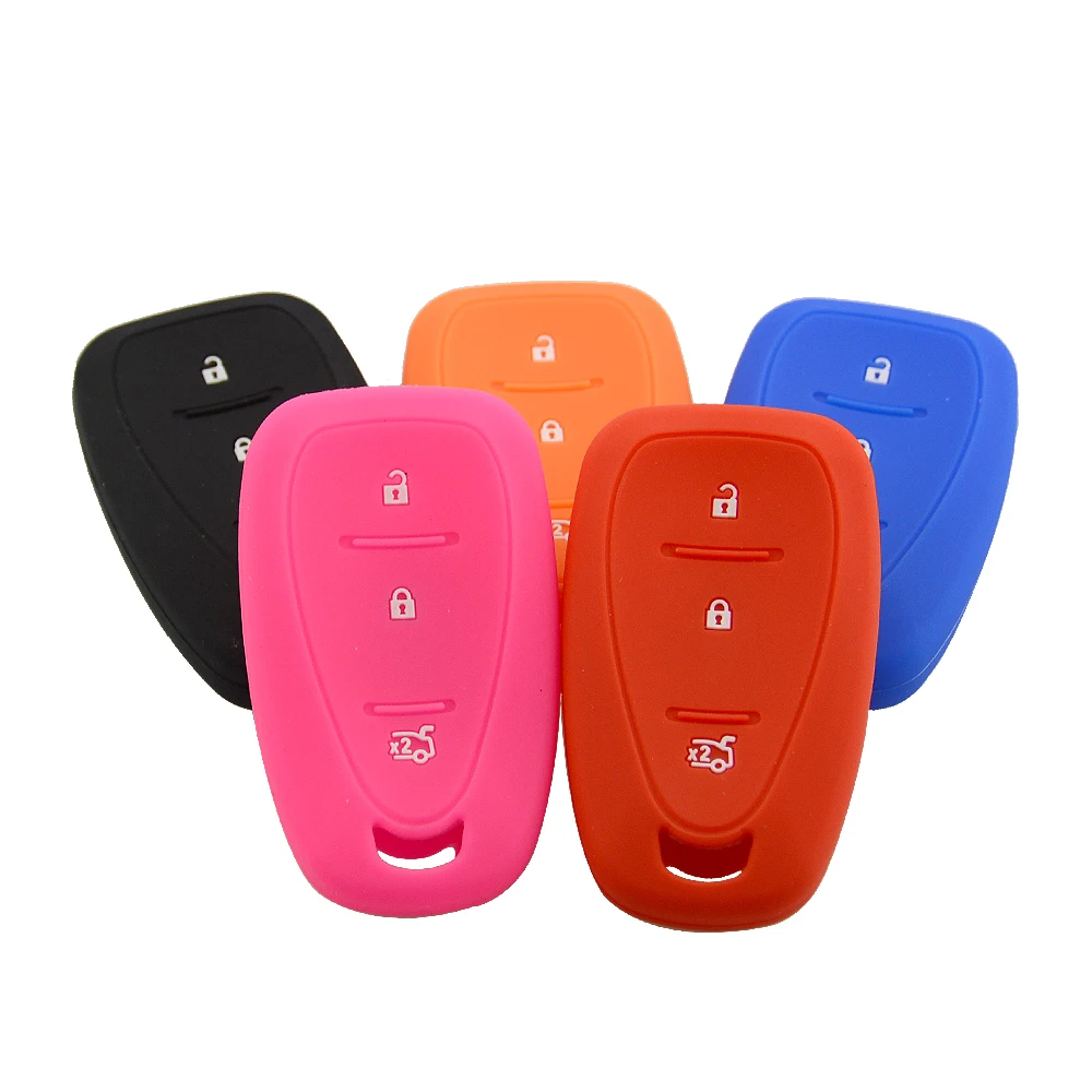 3 button silicone car key case for Chevrolet 2