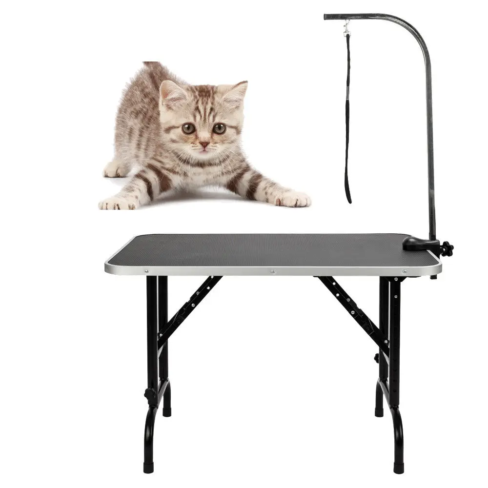 GT 201 New Pet Dog Cat Grooming Table Top Foam W/Arm&Noose Rubber Mat