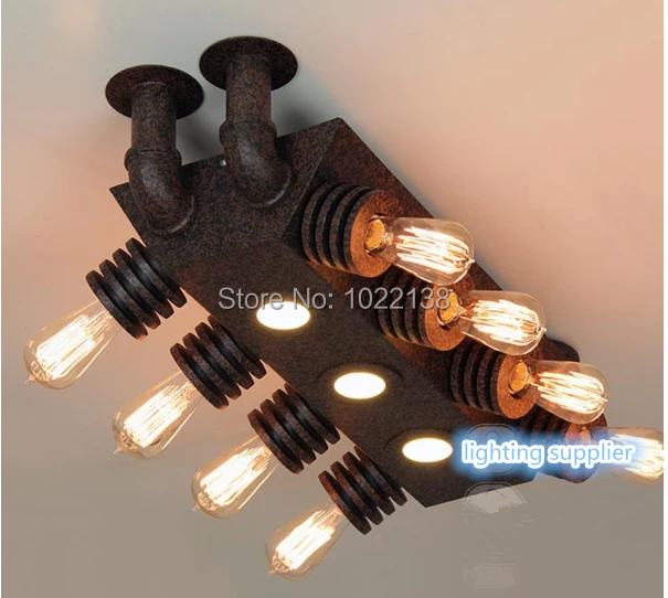 Goedkoop Amerikaanse Land Led Plafondlamp Voor Woonkamer Vintage Creatieve Industri euml;le Motor Hanger Verlichting