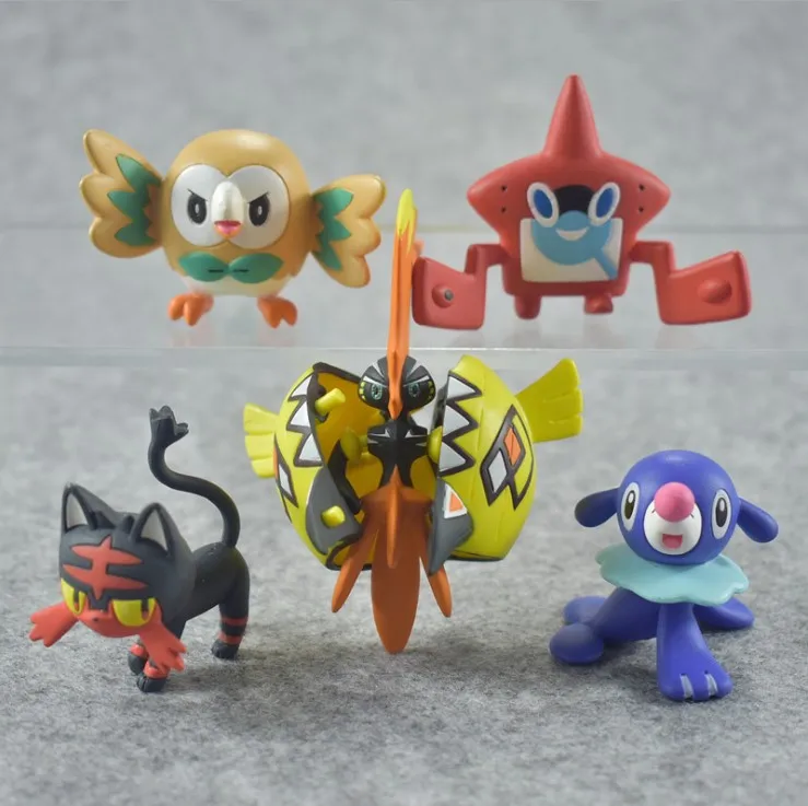 Popplio rowlet litten аниме экшн Фигурки Коллекционная модель игрушечный автомобиль