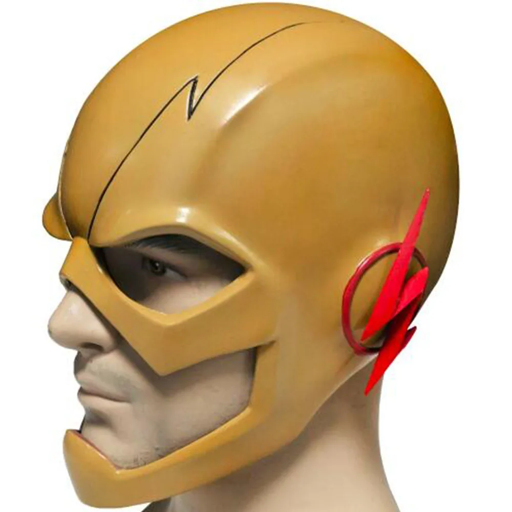 XCOSER ТВ обратная вспышка шлем вспышки аксессуары для косплея желтый ПВХ целую голову Хэллоуин маска для взрослых Лидер продаж Xcoser