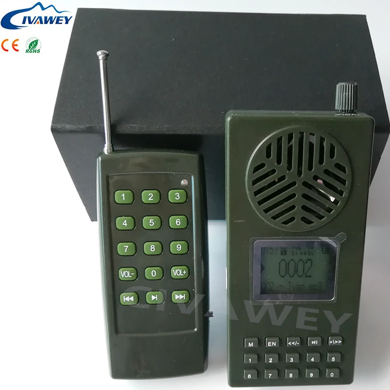 

80 -120m remote control hunting bird sound mp3 player speaker 130dB portable bird caller with timer 1800mah battery