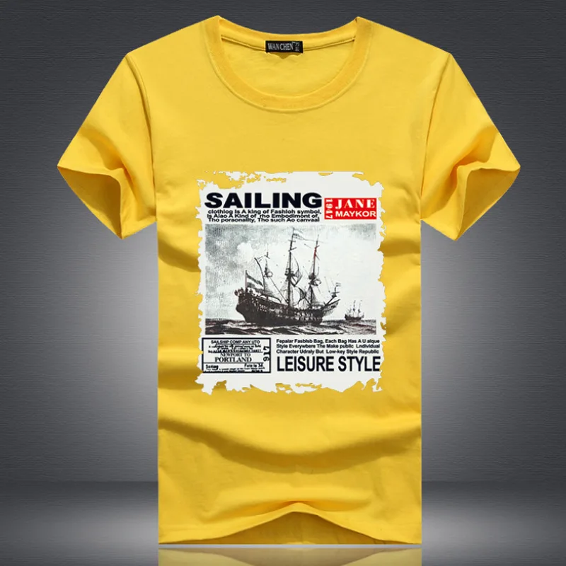 

Men T-shirt Fashion Casual Outdoor Sports Short Sleeve Multi Color Male Cotton Material one size