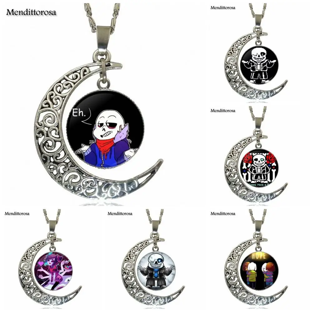Винтажные Ювелирные изделия для видеоигр Undertale серебряное покрытие светящееся