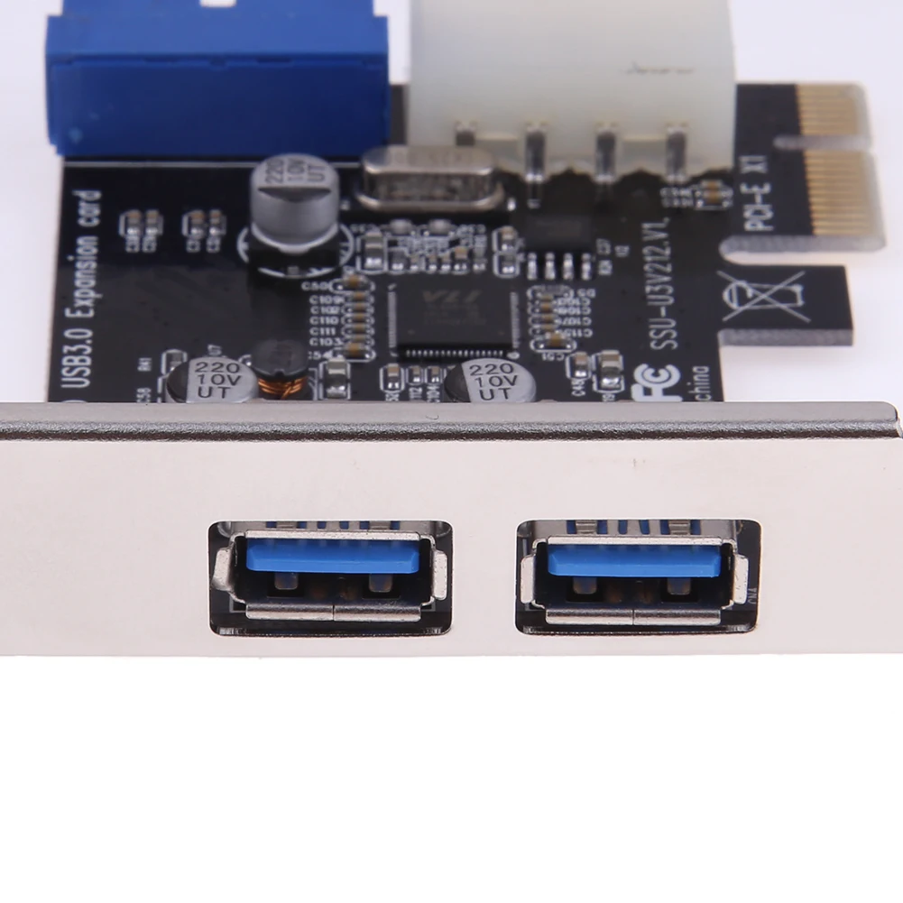 Новая карта расширения PCI E USB 3 0 внешний 2 порта + внутренний 19pin разъем питания|pcie
