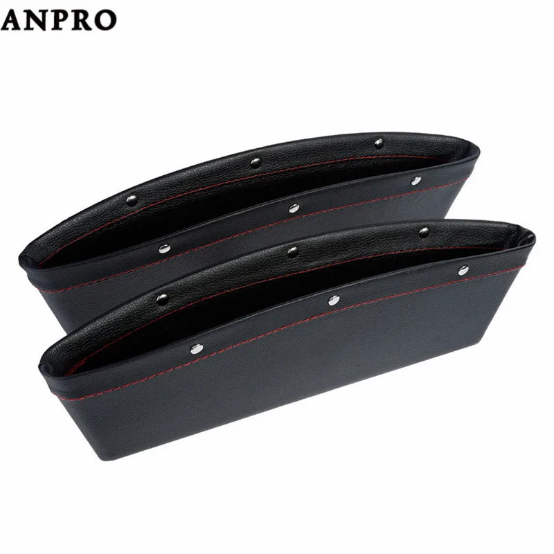 

Anpro PU Leather Car Seat Crevice Storage Bags Gap Console Filler Seat Side Pocket Organizer Catcher Leak-Proof Pouch Bag Z2