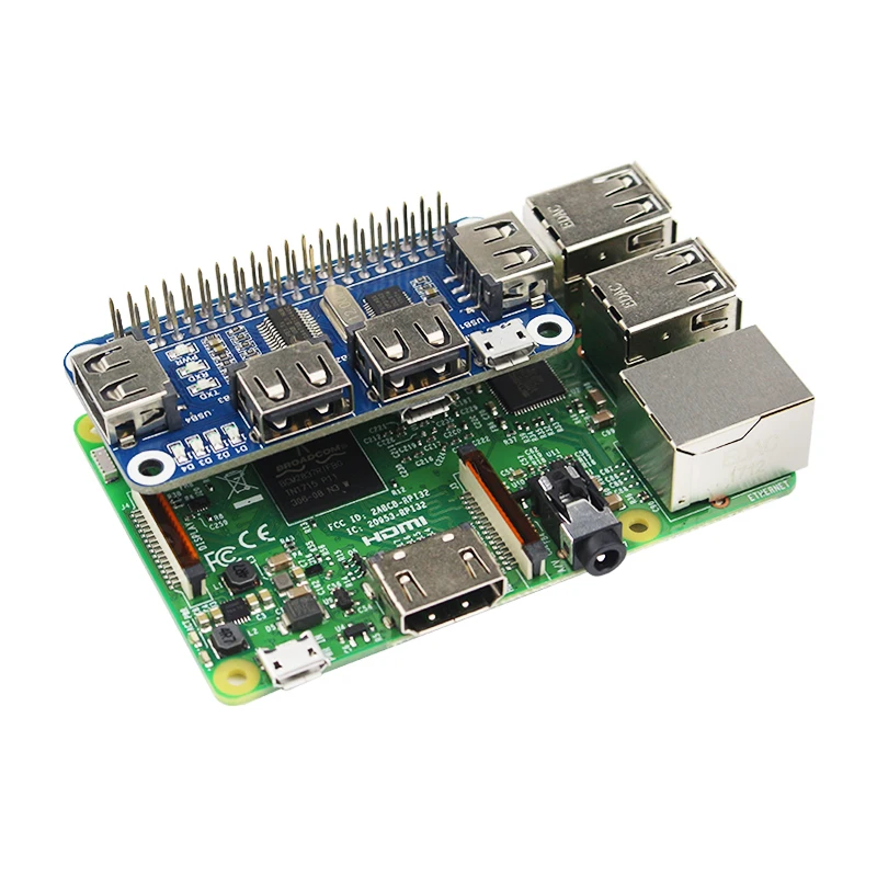 Raspberry Pi 4 Модель B 4 порта usb-хаб шляпа для расширения платы USB к UART для последовательной отладки для Raspberry Pi 4/3 B+/Zero W