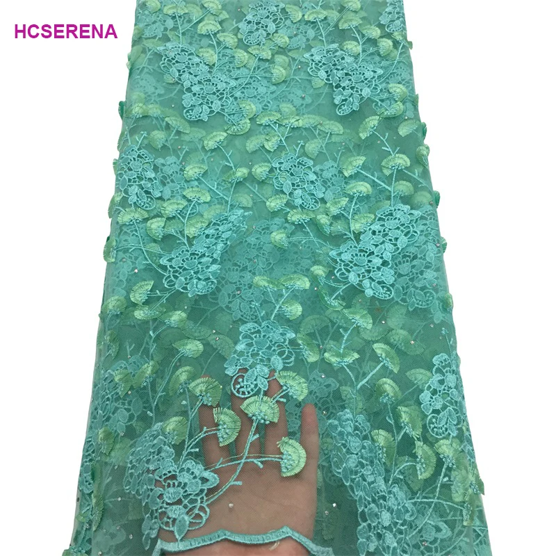 

2019 New Embroidery Design African Net Lace Fabric Mesh Tulle Lace with bead& stone,Nigerian French Guipure Cord Lace FC1715-01X