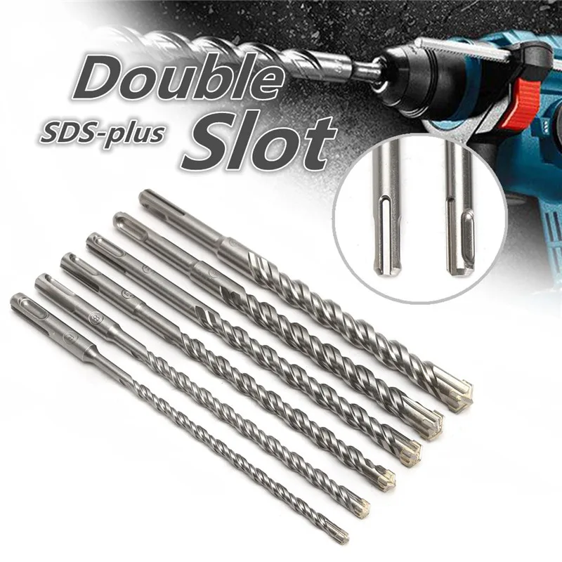 

SDS Plus Masonry Hammer Drill Bits For Concrete Tungsten Carbide Tip 160mm Double Pit and Slot