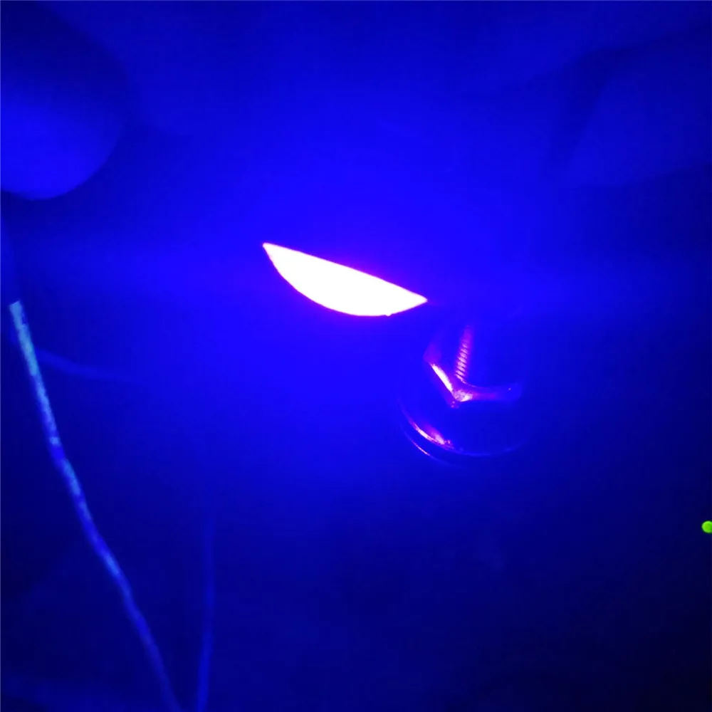 XYIVYG 10 шт. 12 в ультра тонкий 18 мм 23 мм автомобильный светодиодный DRL дневной ходовой светильник лампа "орлиный глаз" светильник s красный синий желтый белый - Цвет: Синий