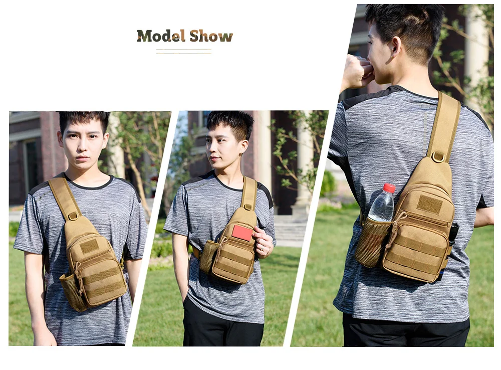 FreeKnight Tactical Molle Chest Pack Single Sling Shoulder Bag Crossbody Pouch