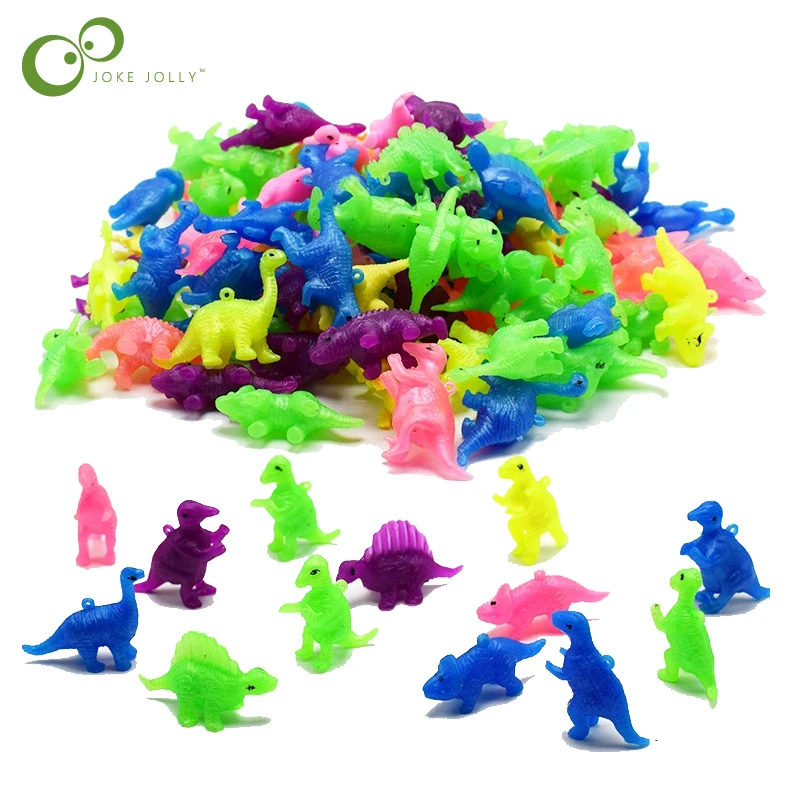 

20pcs/lot Plastic mini dinosaur toy child birthday gift dinosaur model random dinosaur model furnishings WYQ