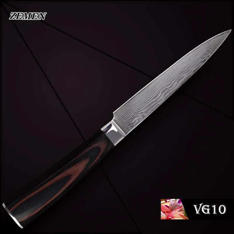 Buy Cheap damascus knives 5 inch utility kitchen knives VG10 Damascus steel