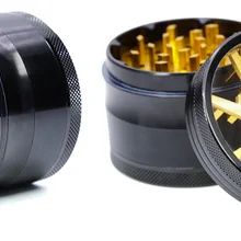 Дизайн молнии 4 слоя металла измельчители трав для курения табака сигареты качественный шлифовщик кальян фумар хиерба L226