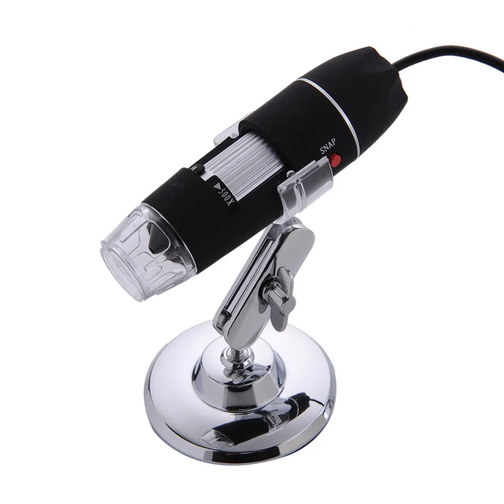 

1000X/500X Simul-Focal Microscope 8 LED Electronic Digital Microscope Usb Professional Mount+ Tweezers Magnification Measure