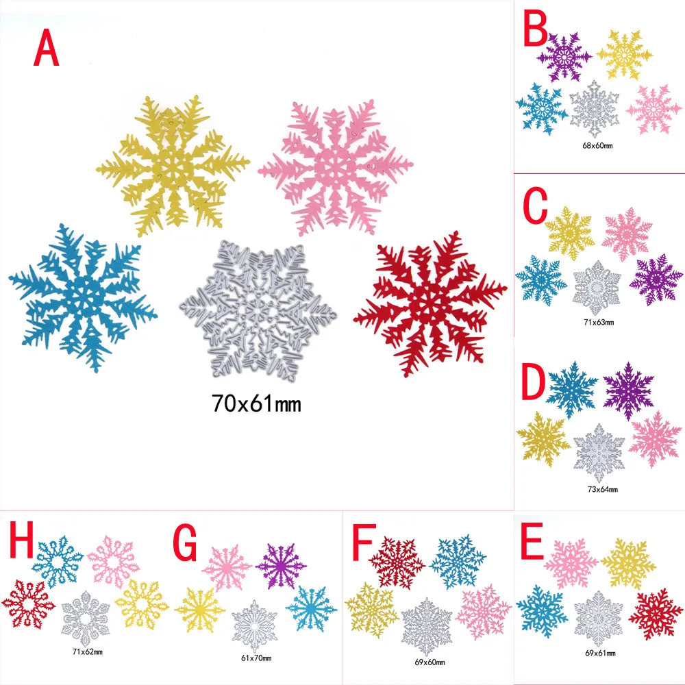 

2017 NEW Snowflake Metal Cutting Dies Stencils DIY Scrapbooking Album Paper Card Artificial Snowflakes Snowflakes Home Products