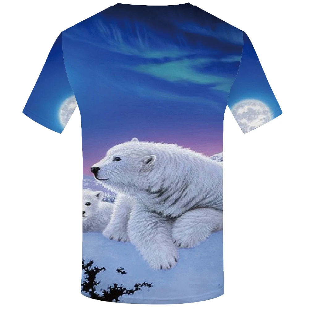 KYKU Bear T shirt Men Mountain tshirt Snow 3d Printed T-shirt Streetwear Punk Rock clothes Hip hop tee Blue Animal mens clothing KYKU Bear T shirt Men Mountain tshirt Snow 3d Printed T-shirt Streetwear Punk Rock clothes Hip hop tee Blue Animal mens clothing