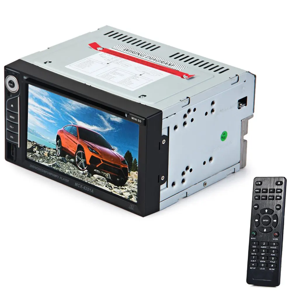 Hot Double Din Car Audio Video Player 2 Din Car DVD Player DIVX/DVD/VCD/CD/USB/Bluetooth MP5 Auto Multimedia Player 6201A