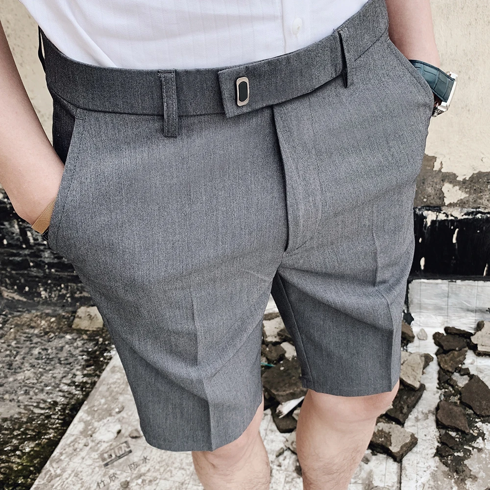 

2019 new men's summer half five pants men's slim Korean version of the wild suit pants fashion trend gentleman men's pants