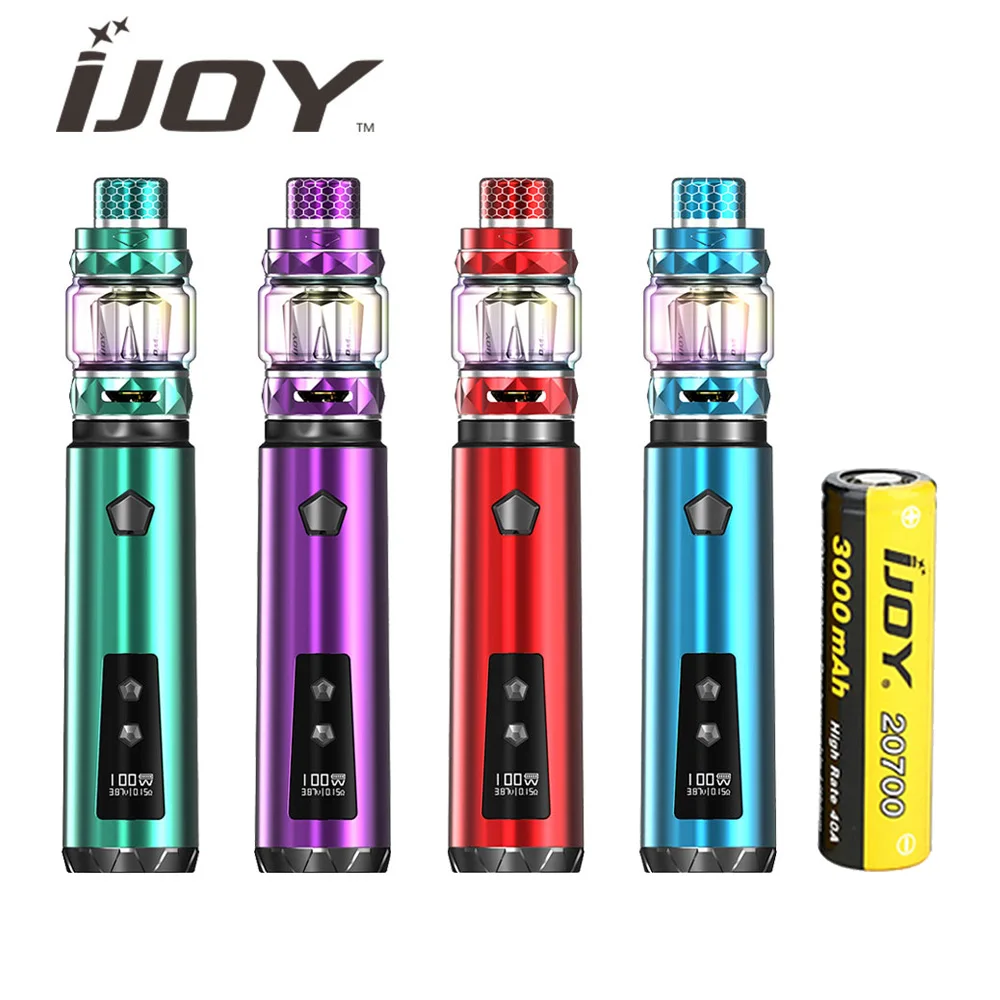 

New IJOY Saber 100 20700 VW Kit with 3000mAh Battery & 5.5ml/4ml Diamond Subohm Tank & 0.15ohm Coil E-cig Vape Saber 100 Kit