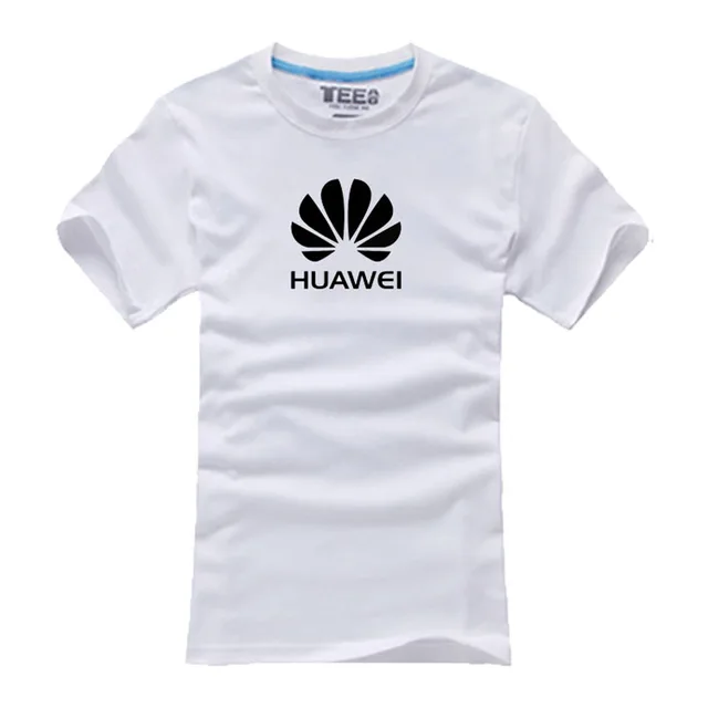 Summer Huawei logo T shirt cotton casual short sleeved T shirt-in T ...