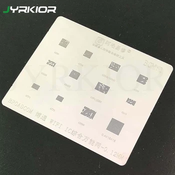 

Jyrkior 0.12MM Multi-Function BROADCOM WIFI BGA Reballing Stencil Plant Tin Steel Net For 4330 4334 43340 43341 4339 43438 43455