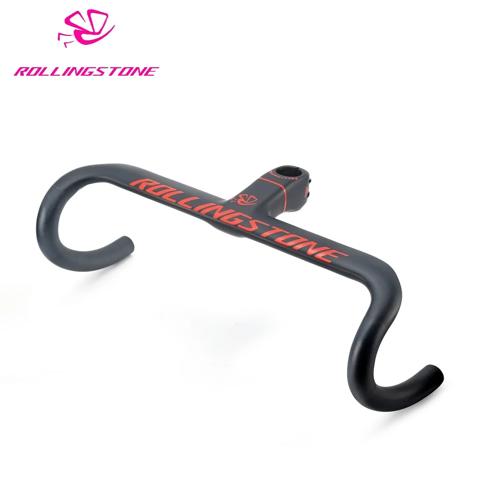 Rolling Stone Road handle bar carbon aero integrated stem Drop 28 6*90 мм 100 390 410 430mmm SGS|Велосипедный руль| |