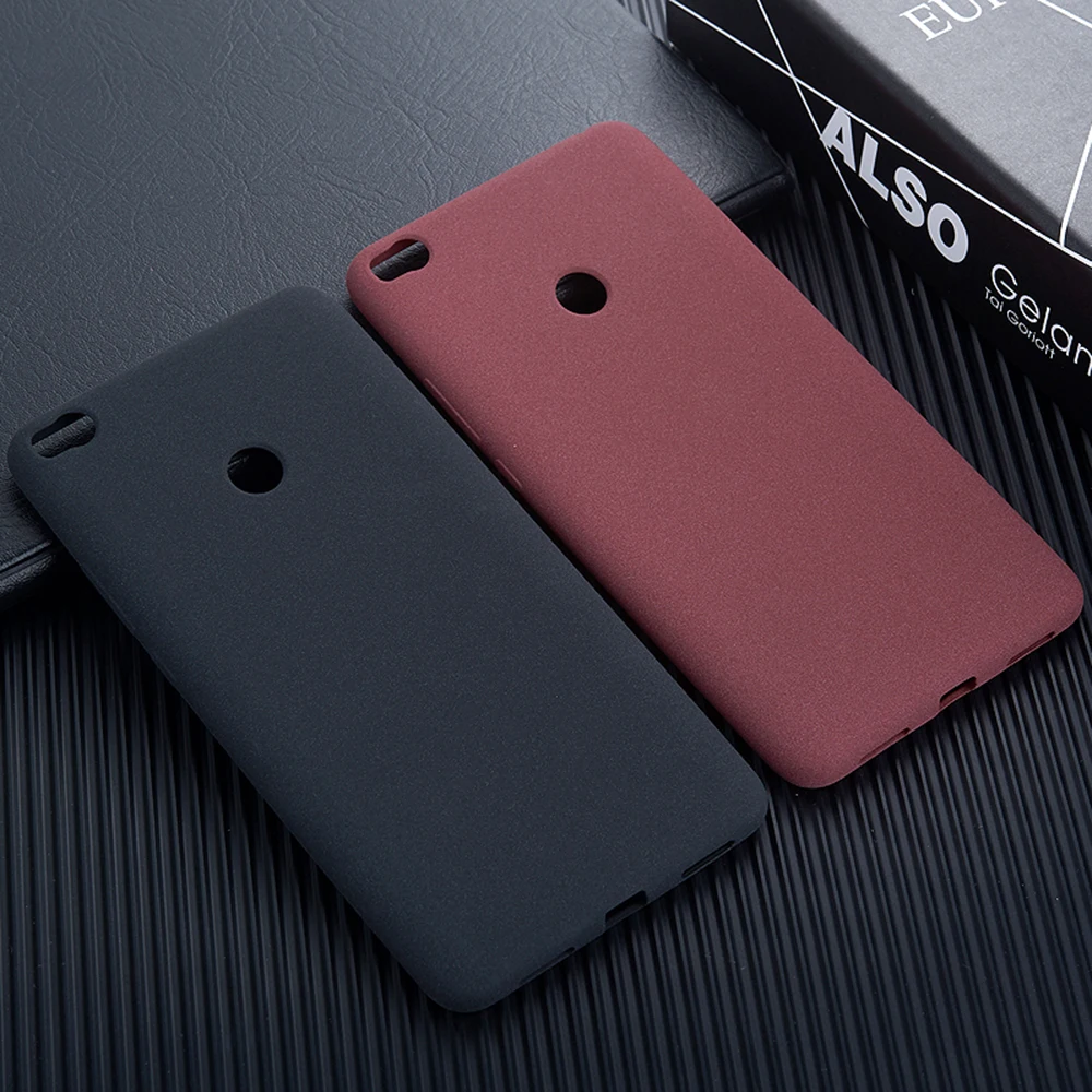 Мягкий чехол для Xiaomi Mi Max 2 матовые встроенные чехлы на заднюю панель аксессуары 6