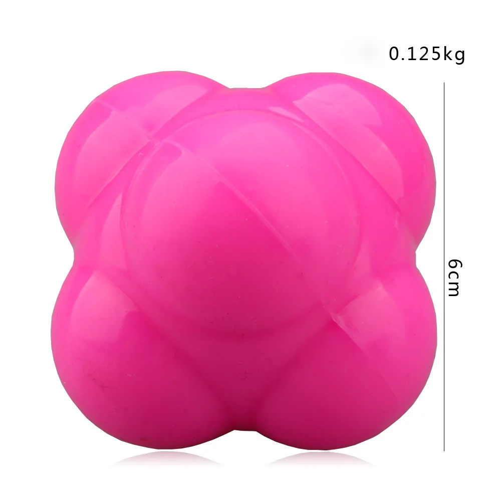 Outdoor Sports Silicone Hexagonal Ball Solid Training Premium Fitness Ball Sensitive To Velocity Reaction Bouncing Kids