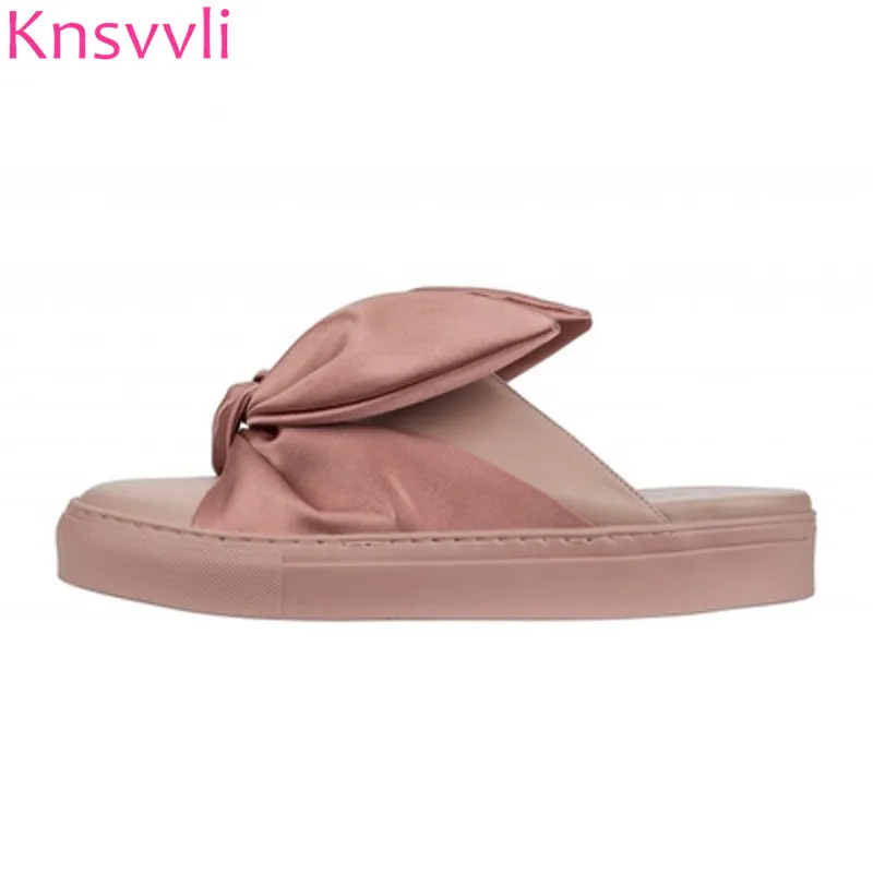 

Knsvvli Autumm Bowknot Casual shoes Flat heel Women Rabbit ears Ladies Genuine leather Loafers Round toe Comfort Woman Slippers