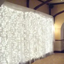 6 м x 3 М 600 светодиодный светильник-водопад для улицы, Рождественская фея, гирлянда, светильник для занавесок, свадьбы, гостиницы, вечерние, для сцены, отеля, сада, клуба