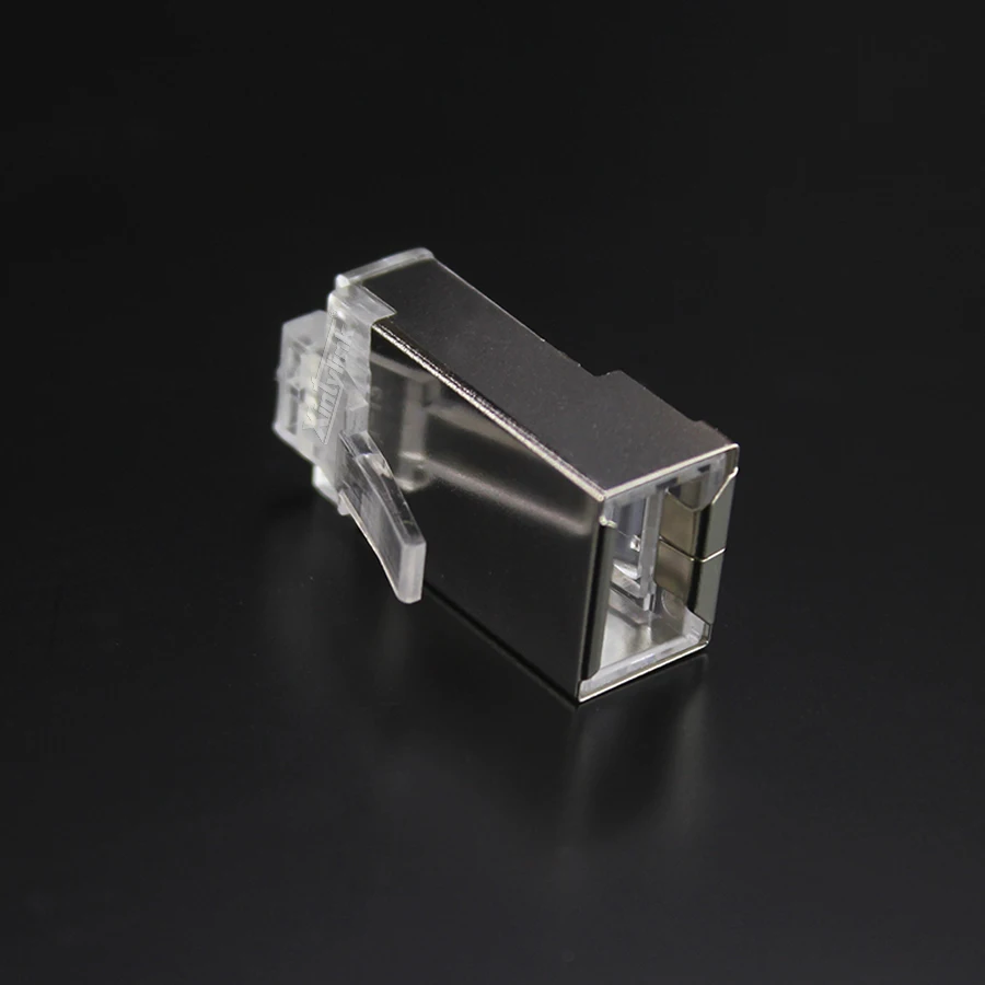 xintylink 50pcs rj45 connector cat6 shielded network connectors rj45 plug 8p8c terminals for stp ethernet Cable switches modem xintylink 50pcs rj45 connector cat6 shielded network connectors rj45 plug 8p8c terminals for stp ethernet Cable switches modem