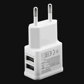 

Hot 5V 2A Dual USB Port EU Plug AC Wall Charger Adapter For Cellphone Tablet Wholesale