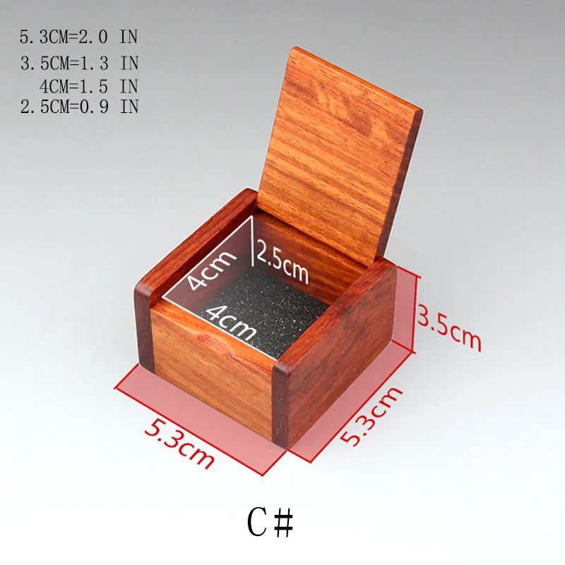 Мини-ящик для хранения ювелирных украшений Органайзер брелок классические ювелирные коробки ручной работы деревянный Органайзер Домашний для хранения шикарный крошечный контейнер - Цвет: C